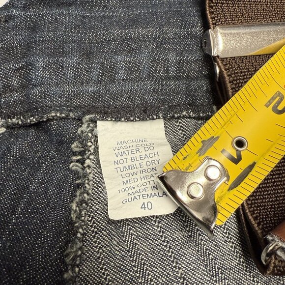 Vintage Frontier Classic Buckle Back Outlaw Trousers Jeans Suspenders Mens 40 - Picture 9 of 14